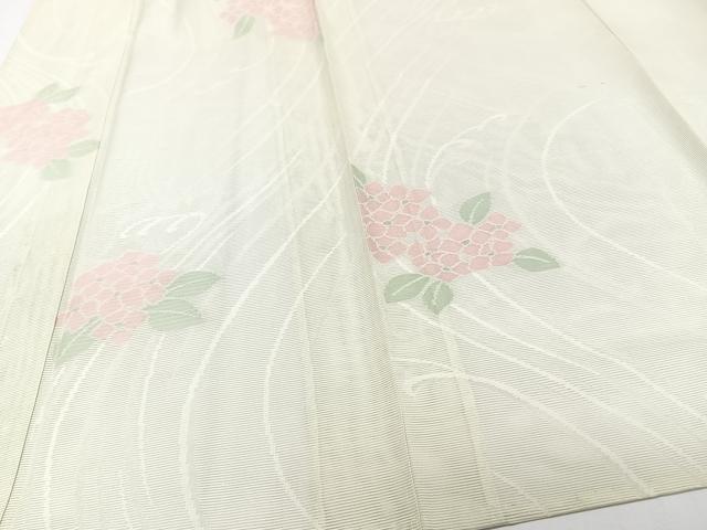 平和屋着物＊夏物　小紋　絽　流水紋紗　草花文　正絹　逸品　CABJ4323xi