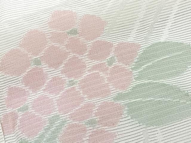 平和屋着物＊夏物　小紋　絽　流水紋紗　草花文　正絹　逸品　CABJ4323xi