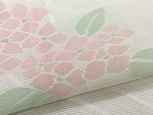 平和屋着物＊夏物　小紋　絽　流水紋紗　草花文　正絹　逸品　CABJ4323xi
