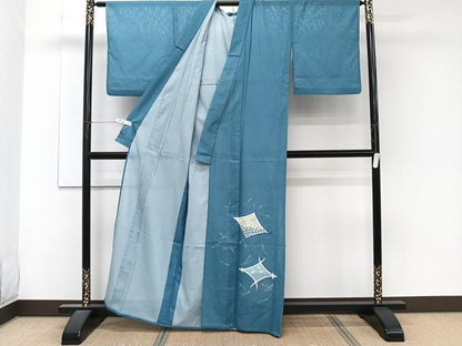 平和屋着物＊夏物　色留袖　絽　こぼれ松葉青海波飛鳥文　金銀彩　洗える着物　CABJ4325xi