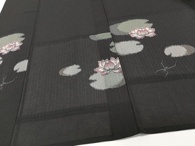 平和屋着物＊夏物　撫松庵　訪問着・浴衣兼用　蓮花文様　アメンボ　洗える着物　CABJ4328xi