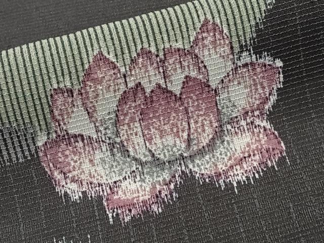 平和屋着物＊夏物　撫松庵　訪問着・浴衣兼用　蓮花文様　アメンボ　洗える着物　CABJ4328xi
