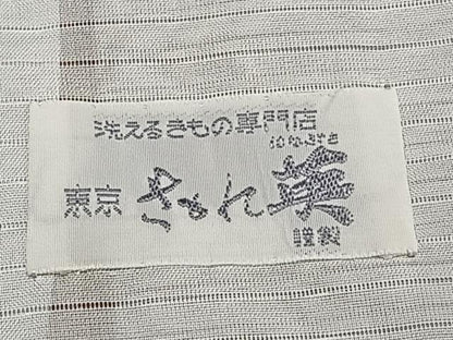 平和屋着物＊洗える最高級着物　＜英＞はなぶさ謹製　夏物　小紋　立波籬文　洗える着物　CABJ4332xi