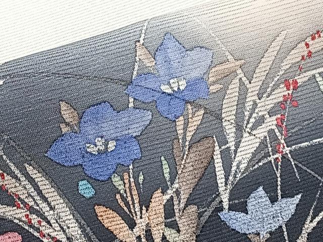 平和屋着物＊夏物　訪問着　絽　手描き　草花文　正絹　逸品　CABJ4336xi