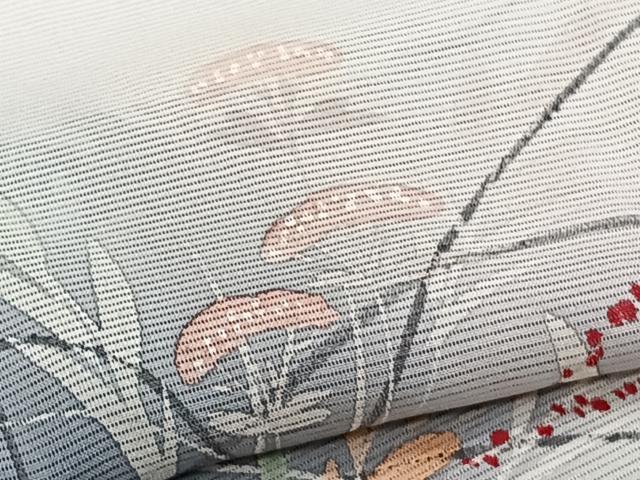 平和屋着物＊夏物　訪問着　絽　手描き　草花文　正絹　逸品　CABJ4336xi