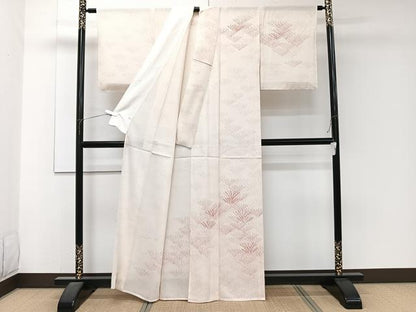 平和屋着物＊夏物　訪問着　絽　松柄　正絹　逸品　CABJ4341xi