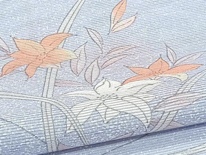 平和屋着物＊夏物　小紋　絽　草花文　洗える着物　未使用　CABJ4343xi