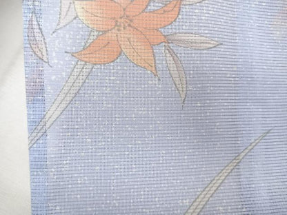平和屋着物＊夏物　小紋　絽　草花文　洗える着物　未使用　CABJ4343xi