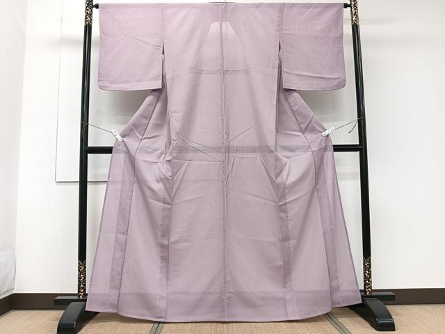 平和屋着物＊夏物　色無地　絽　薄葡萄色　洗える着物　CABJ4348xi