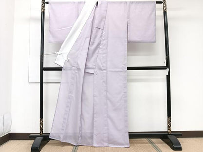 平和屋着物＊夏物　色無地　絽　白藤色　洗える着物　CABJ4354xi