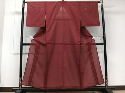 平和屋着物＊夏物　色無地　絽　葡萄色　正絹　逸品　未使用　CABJ4355xi