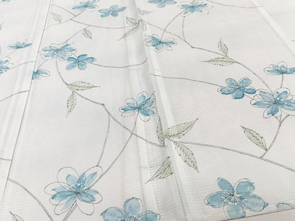 平和屋着物＊夏物　小紋　絽　枝草花文　洗える着物　CABJ4357xi
