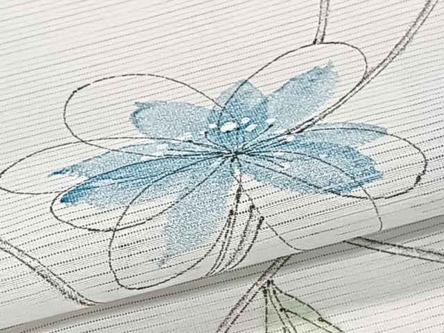 平和屋着物＊夏物　小紋　絽　枝草花文　洗える着物　CABJ4357xi