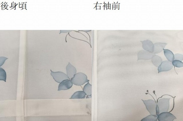 平和屋着物＊夏物　小紋　絽　草花文　洗える着物　CABJ4360xi