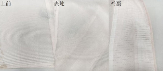平和屋着物＊夏物　訪問着　絽　手描き　花蝶文　金彩　洗える着物　CABJ4361xi