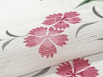 平和屋着物＊夏物　小紋　絽　枝草花文　洗える着物　CABJ4364xi
