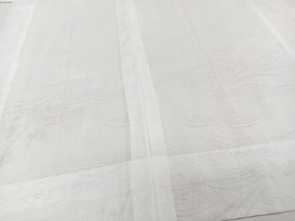 平和屋着物＊夏物　長襦袢　立波草花紋紗　白色　洗える着物　CABJ4372xi