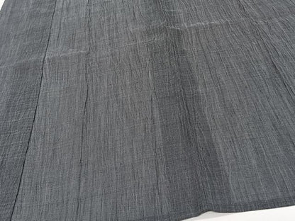 平和屋着物＊夏物　男性　本場小千谷縮　墨色　麻　逸品　CABJ4374xi