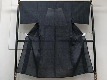 平和屋着物＊夏物　男性　紗紬　縞　正絹　逸品　CABJ4375xi