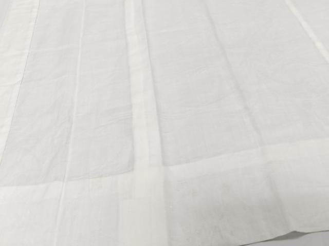 平和屋着物＊夏物　長襦袢　草花紋紗　白練色　麻　逸品　CABJ4382xi