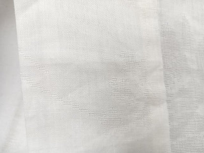 平和屋着物＊夏物　長襦袢　草花紋紗　白練色　麻　逸品　CABJ4382xi