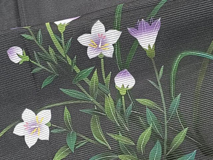 平和屋着物＊夏物　訪問着　絽　草花文　兎　暈し染め　金彩　正絹　逸品　CABJ4391xi