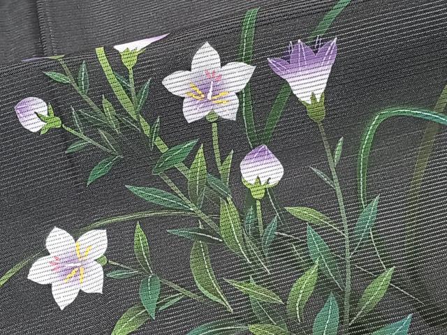 平和屋着物＊夏物　訪問着　絽　草花文　兎　暈し染め　金彩　正絹　逸品　CABJ4391xi
