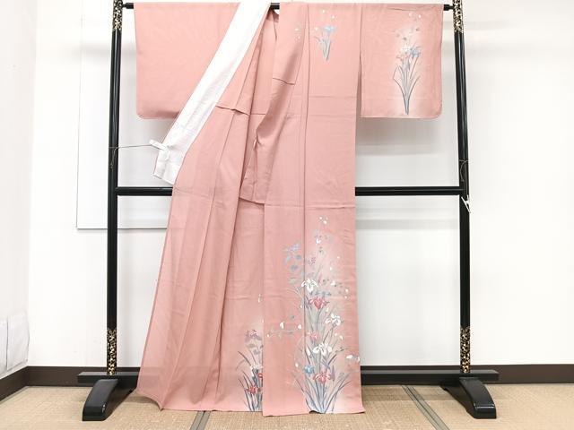 平和屋着物＊夏物　訪問着　絽　友禅　草花文　暈し染め　正絹　逸品　未使用　CABJ4392xi
