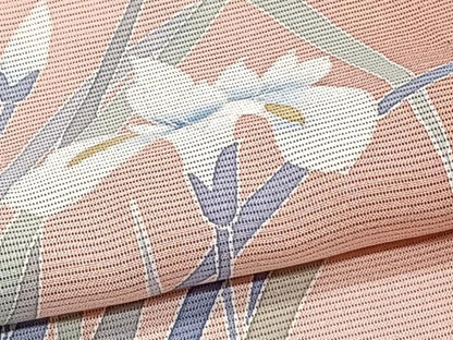 平和屋着物＊夏物　訪問着　絽　友禅　草花文　暈し染め　正絹　逸品　未使用　CABJ4392xi