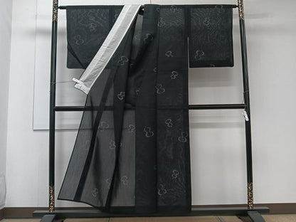 平和屋着物＊夏物　紗紬　80亀甲　瓢箪文　正絹　逸品　CABJ4393xi