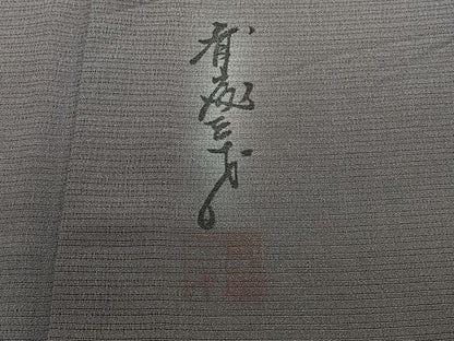 平和屋着物＊染色作家　斉藤三才　夏物　小紋　絽縮緬　霞文　正絹　逸品　CABJ4394xi