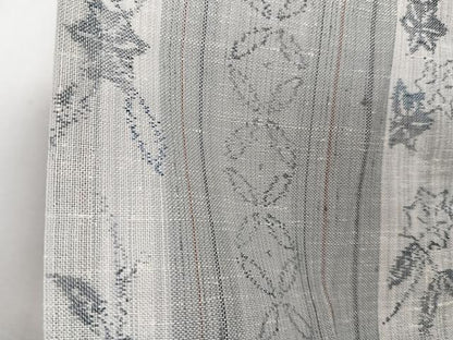 平和屋着物＊夏物　紗紬　間道花文　正絹　逸品　CABJ4395xi