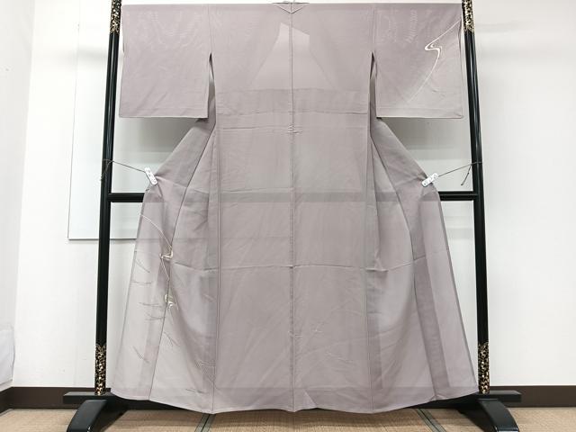 平和屋着物＊夏物　訪問着　絽　流水こぼれ松葉文　金彩　ますいわ屋扱い　五泉　反端付き　正絹　逸品　CABJ4397xi