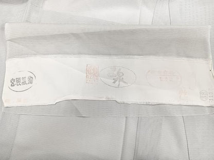 平和屋着物＊夏物　訪問着　絽　宮腰織物　歌舞伎　笛　檜扇　五泉　反端付き　正絹　逸品　CABJ4399xi