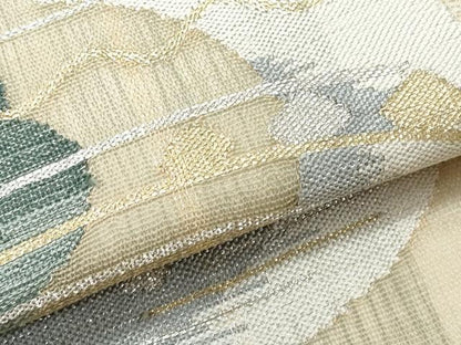 平和屋着物＊夏物　九寸名古屋帯　月　金銀糸　正絹　逸品　CABJ4402fb