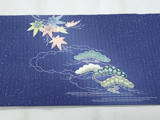 平和屋着物＊夏物　塩瀬　九寸名古屋帯　友禅　作家物　人物筏楓文　正絹　逸品　CABJ4405fb