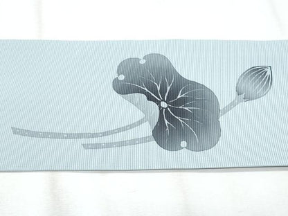 平和屋着物＊夏物　塩瀬　九寸名古屋帯　ろうけつ染　蓮　正絹　逸品　CABJ4408fb