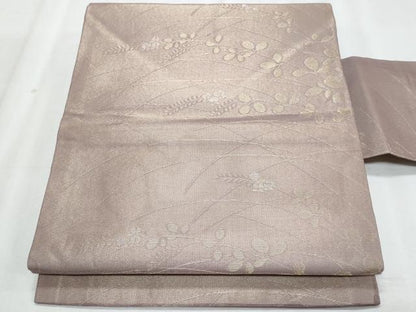 平和屋着物＊夏物　九寸名古屋帯　萩　金銀糸　正絹　逸品　CABJ4412fb