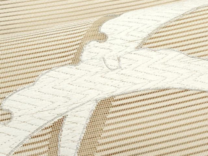 平和屋着物＊夏物　八寸名古屋帯　駒刺繍　絽綴れ　露芝文　銀糸　正絹　逸品　CABJ4417fb