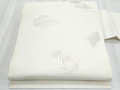 平和屋着物＊夏物　九寸名古屋帯　源氏香草花文　正絹　逸品　CABJ4418fb