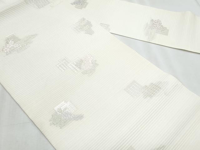 平和屋着物＊夏物　九寸名古屋帯　源氏香草花文　正絹　逸品　CABJ4418fb