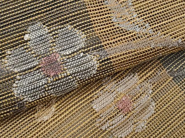 平和屋着物＊夏物　1854年創業　帯屋捨松　八寸名古屋帯　枝花文　正絹　逸品　CABJ4420fb