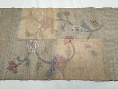 平和屋着物＊夏物　1854年創業　帯屋捨松　八寸名古屋帯　枝花文　正絹　逸品　CABJ4420fb
