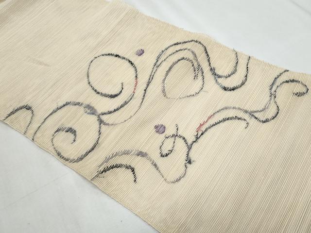 平和屋着物＊夏物　1854年創業　帯屋捨松　八寸名古屋帯　流水文　正絹　逸品　CABJ4421fb