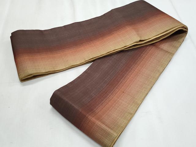 平和屋着物＊夏物　半幅帯　霞文　正絹　逸品　CABJ4432fb