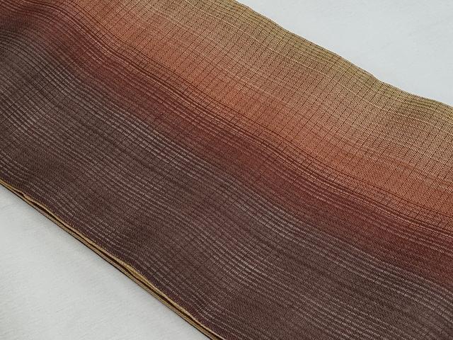 平和屋着物＊夏物　半幅帯　霞文　正絹　逸品　CABJ4432fb