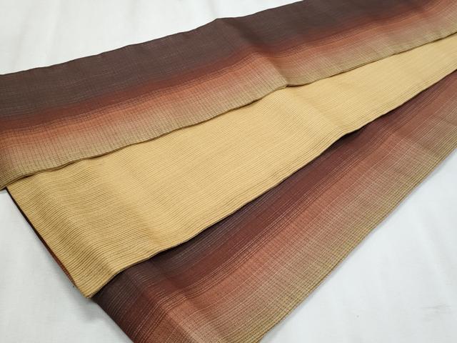 平和屋着物＊夏物　半幅帯　霞文　正絹　逸品　CABJ4432fb