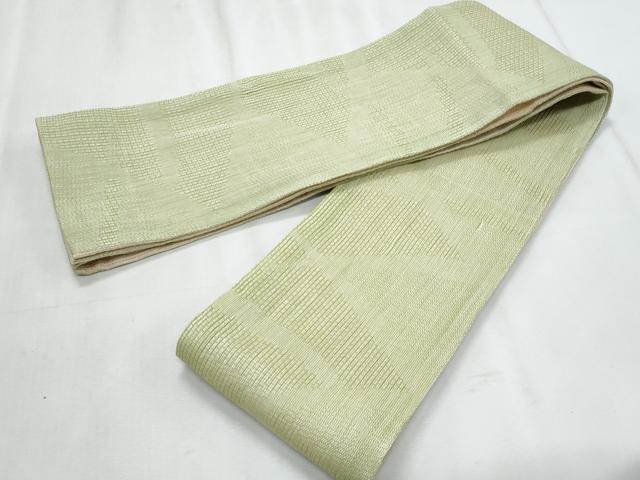 平和屋着物＊夏物　両面　半幅帯　芝文　やまと誂製　麻　逸品　CABJ4433fb