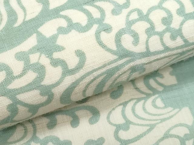 平和屋着物＊夏物　半幅帯　伊勢型染　立波文　麻　逸品　CABJ4440fb