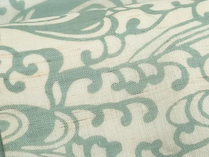 平和屋着物＊夏物　半幅帯　伊勢型染　立波文　麻　逸品　CABJ4440fb